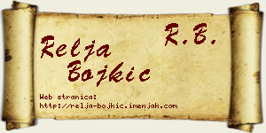 Relja Bojkić vizit kartica